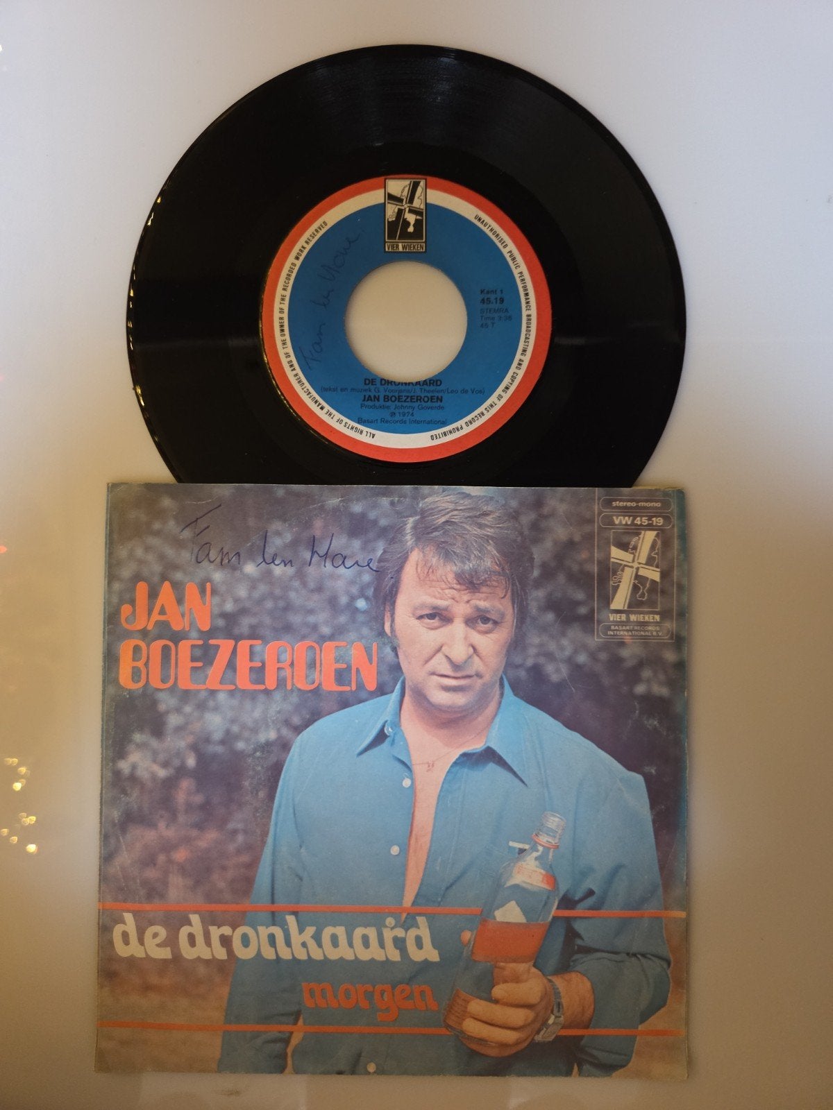 Jan Boezeroen - De dronkaard, Ophalen of Verzenden, Gebruikt, 7 inch, Nederlandstalig