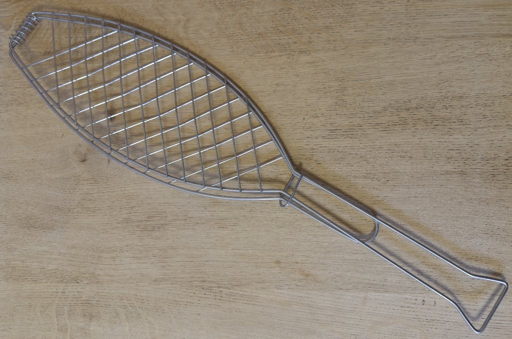 BBQ vis rooster klem grill metaal 58 x 13 x 1.2 cm, Ophalen of Verzenden, Nieuw