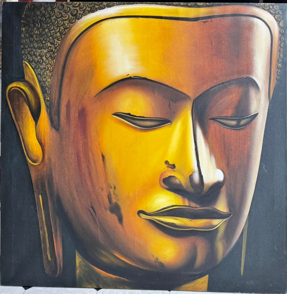 Groot buddha schilderij, Ophalen, Zo goed als nieuw, Schilderij