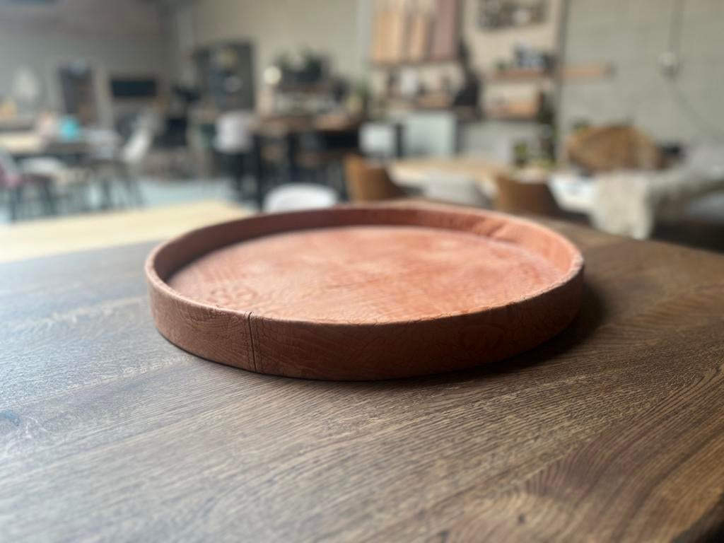 Dienblad 50cm doorsnede cognac, Ophalen, Nieuw, Rond, Overige materialen
