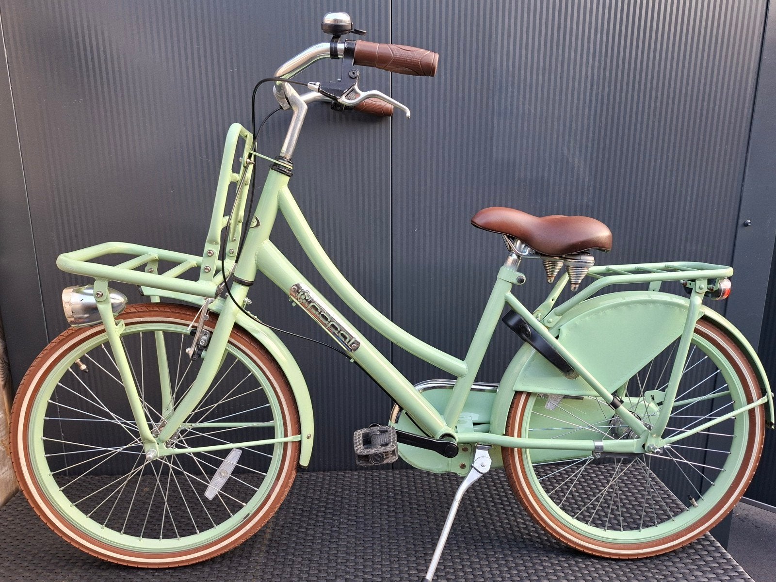 meisjes fiets popal transport 22 inch 3V zeer netjes, Ophalen, Zo goed als nieuw, 22 inch, Handrem