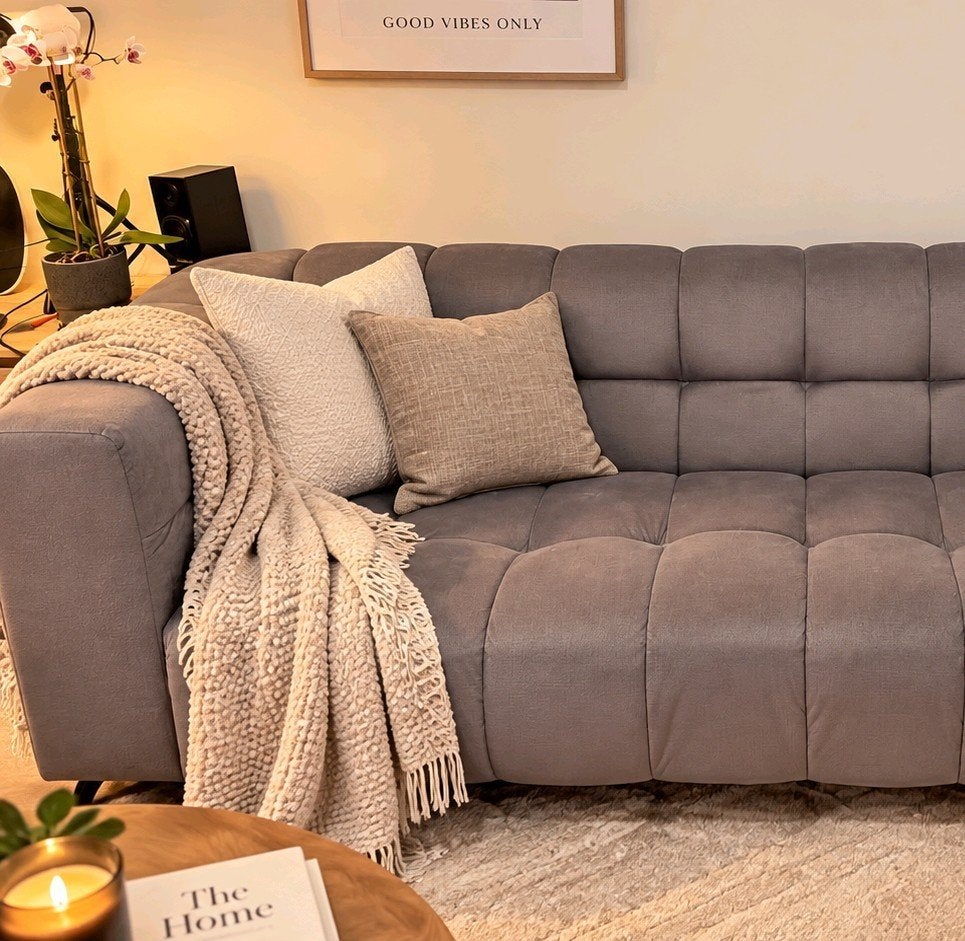 ruime 3-zitsbank Bo Lundgren Sfär – donkergrijs, Huis en Inrichting, Ophalen, Zo goed als nieuw, Stof