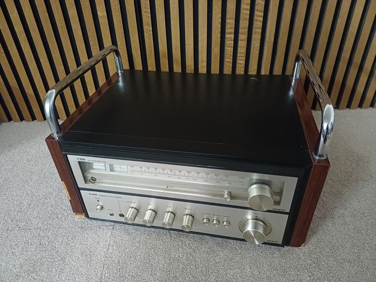 Onkyo A-100 Versterker & T-100 Tuner Set - Vintage Audio, Ophalen of Verzenden, Gebruikt