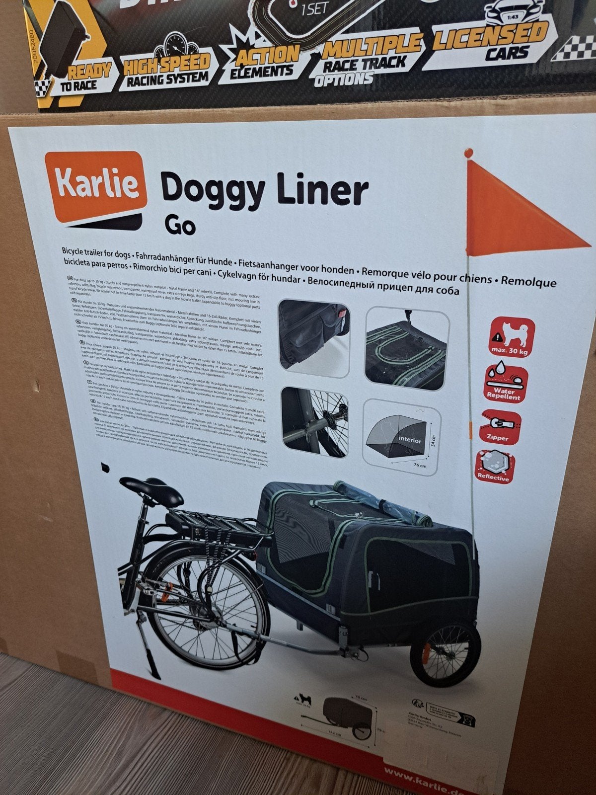Karlie Doggy Liner Go Hondenfietskar - Max. 30 kg, Nieuw, 20 tot 40 kg, Hondenkar, Ophalen