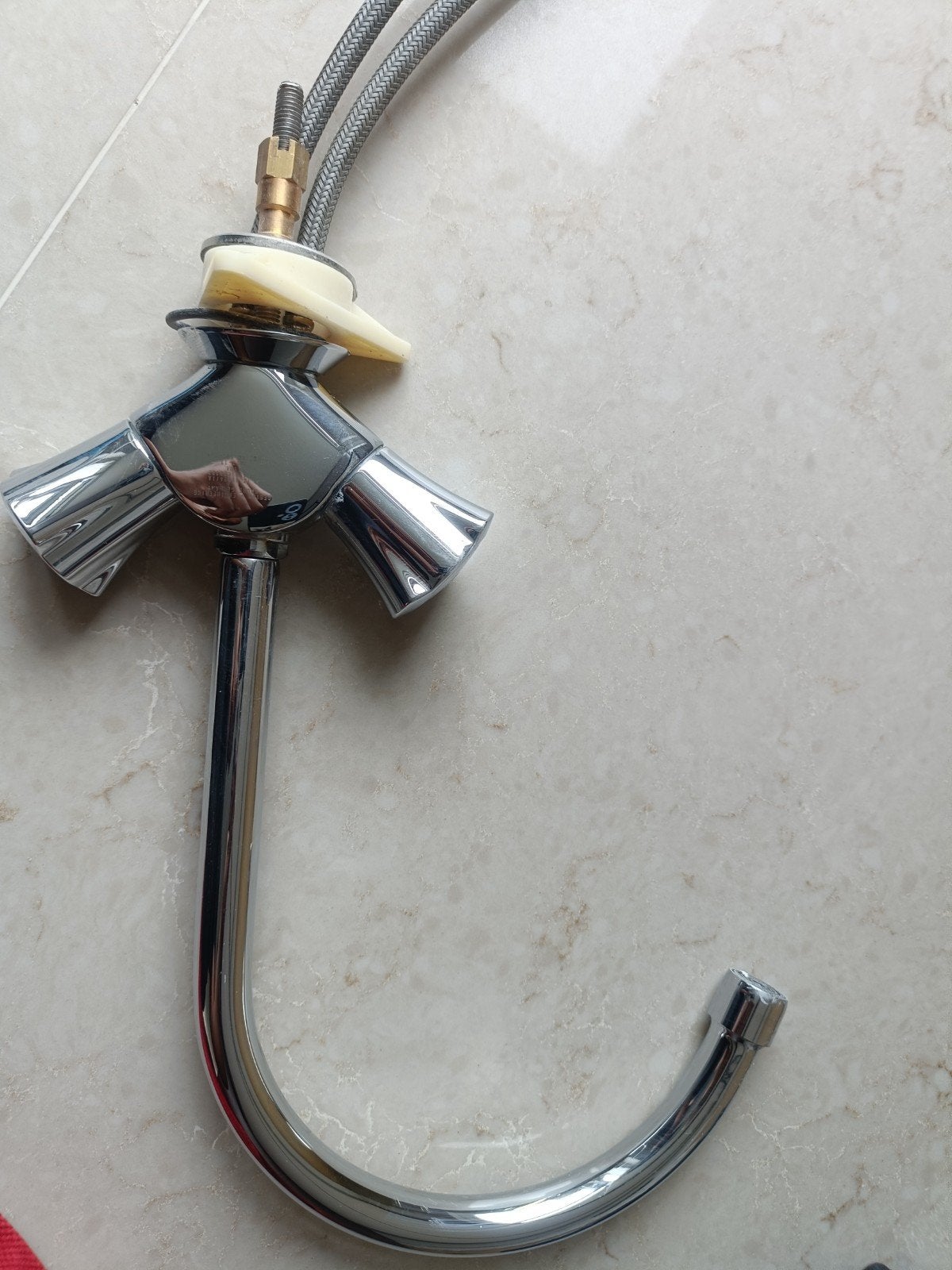 Grohe keukenkraan met warm en koud knop, Ophalen of Verzenden, Gebruikt, Zilver, Grohe