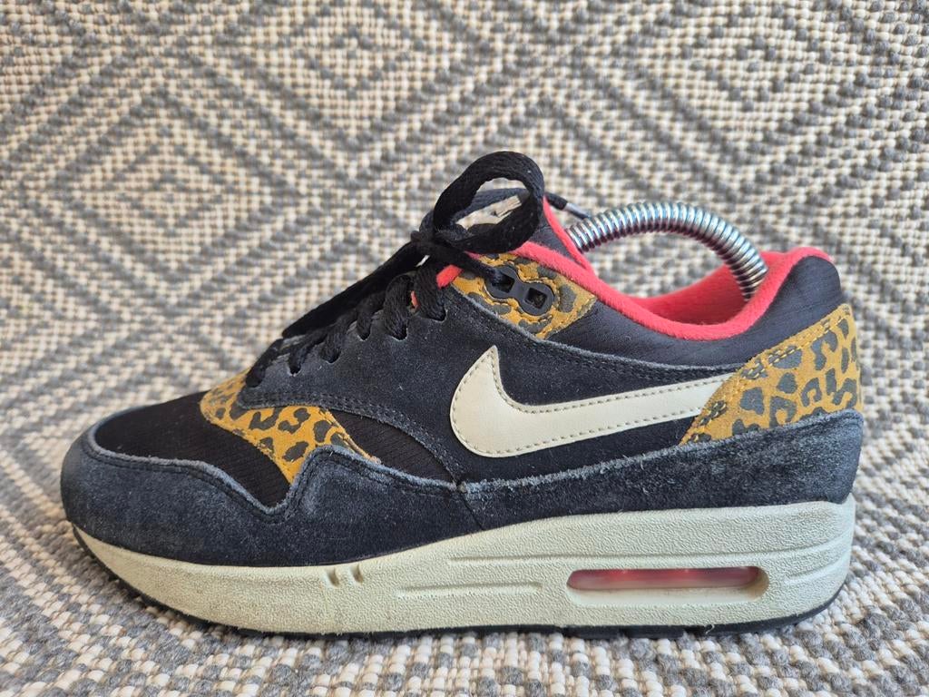 Nike Air Max 1 Leopard Black 38.5, Kleding | Heren, Schoenen, Zwart, Nike, Ophalen of Verzenden, Sneakers of Gympen