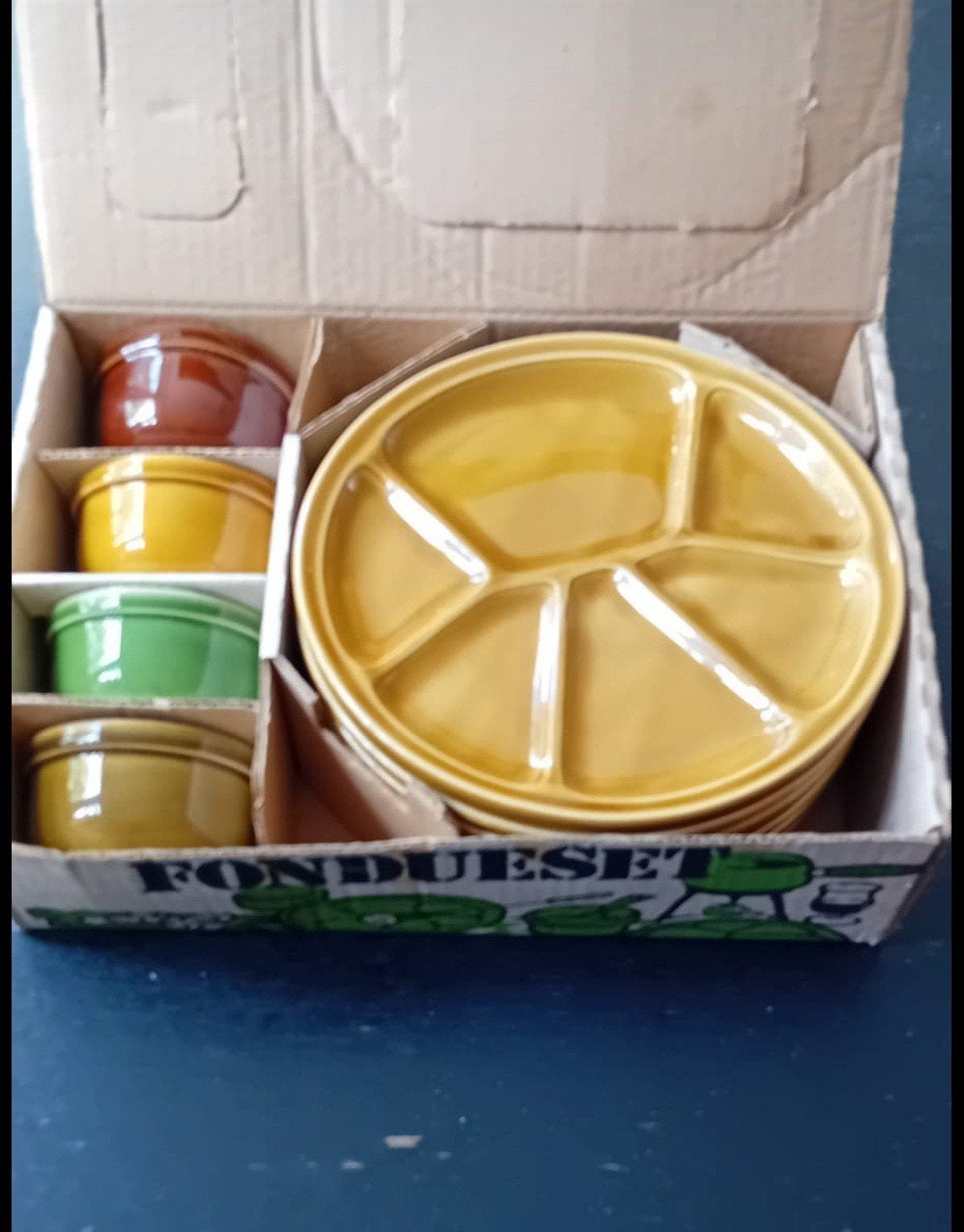 Vintage fondueset, Witgoed en Apparatuur, Fonduesets, Ophalen of Verzenden, Brander, Fondueset