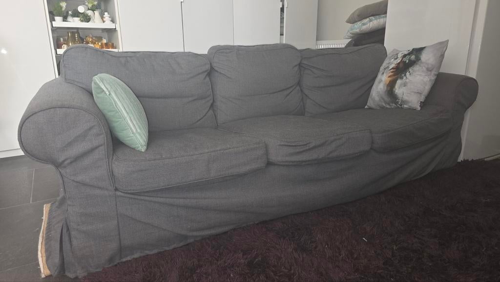 Comfortabele 3-zitsbank  ikea  ektorp Grijs, niet verkleurd, Ophalen, Modern, Comfortabel, Gebruikt, Driepersoons