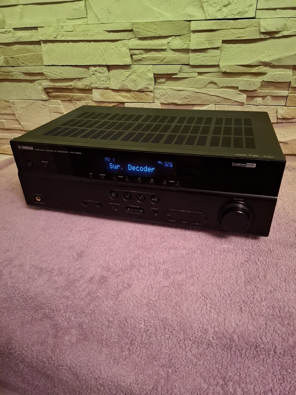 Tuner versterker yamaha htr3063 hdmi 120 wat, Ophalen