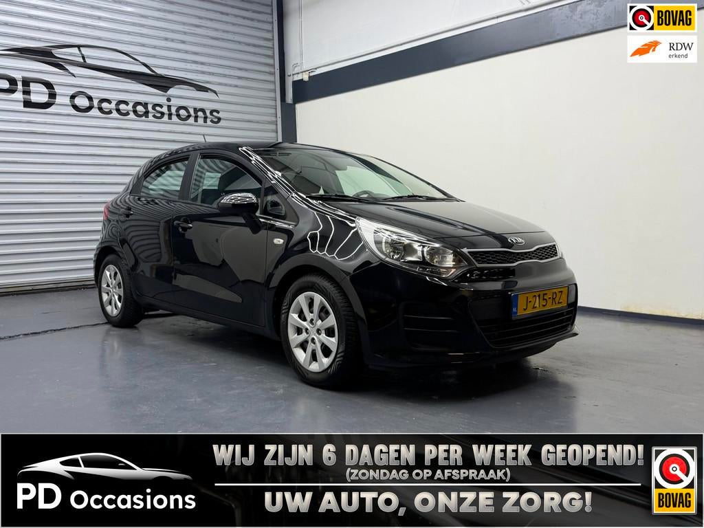 Kia Rio 1.2 CVVT ComfortLine - Airco - 5drs, Voorwielaandrijving, 1027 kg, 4 cilinders, Zwart