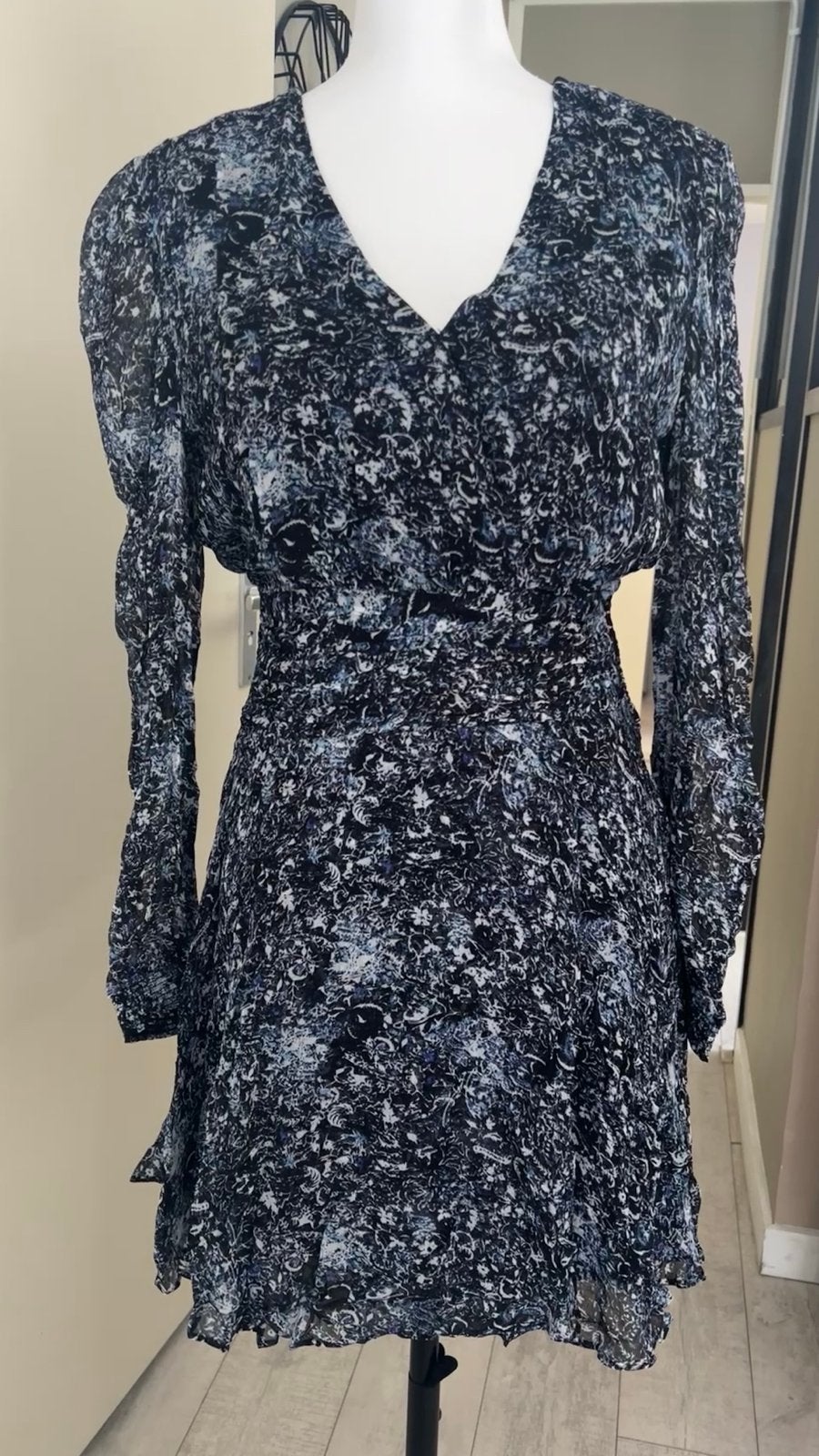 Berenice Paris jurk, nieuw met kaartjes, viscose, maat 36, Kleding | Dames, Verzenden, Nieuw, Maat 36 (S), Blauw