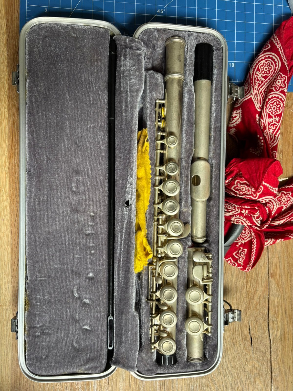 Odyssey Dwarsfluit incl statief, Muziek en Instrumenten, Ophalen, Gebruikt, Dwarsfluit, Met koffer of tas