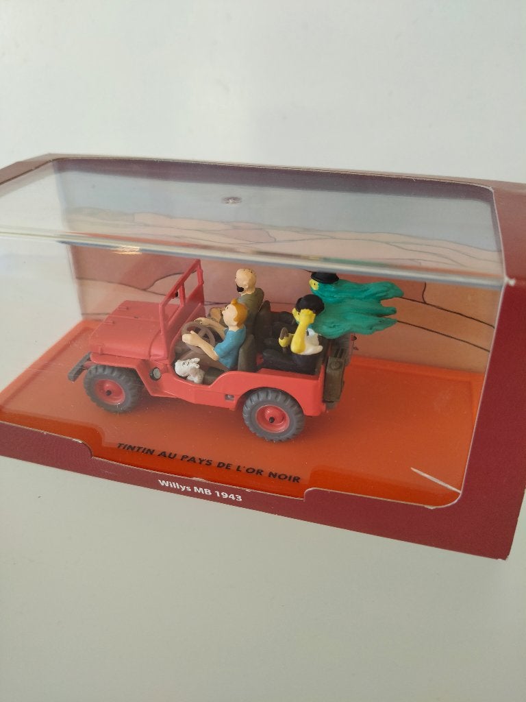 Schaalmodel 1:24 Kuifje Zwarte Goud Jeep, Hobby en Vrije tijd, Modelauto's | 1:24, Ophalen, Zo goed als nieuw, Auto, Overige merken
