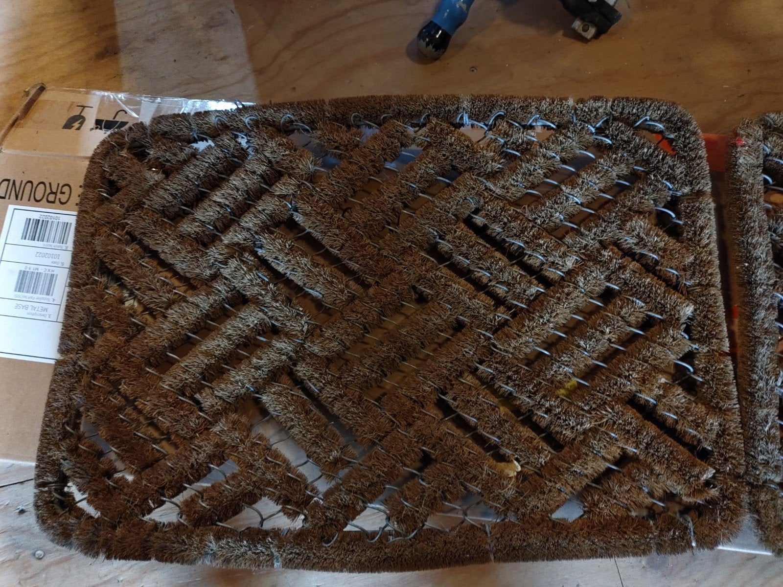 2 Schoonloop Kokosmatten voor buiten met visgraatpatroon, Ophalen, Gebruikt