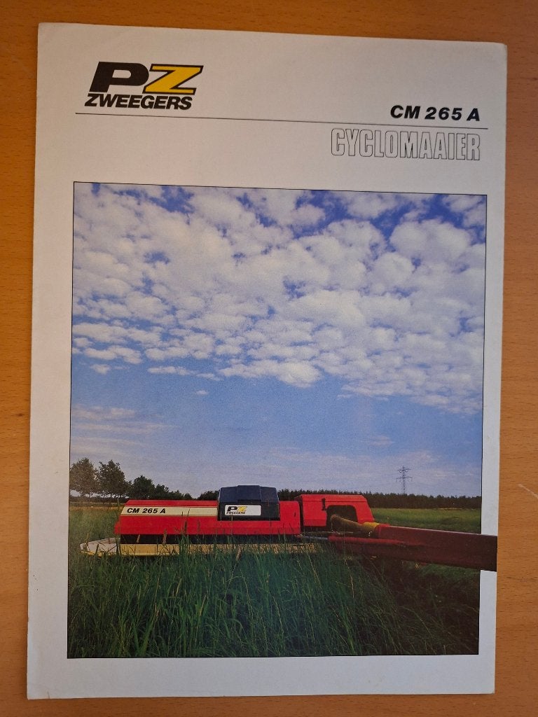 Folder PZ Zweegers CM265A Cyclomaaier, Ophalen of Verzenden, Gelezen, Tractor en Landbouw