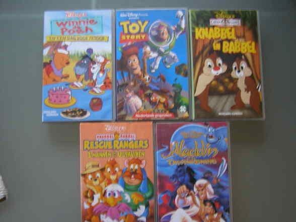 5 Disney video's, Verzamelen, Ophalen of Verzenden, Overige figuren, Gebruikt, Overige typen