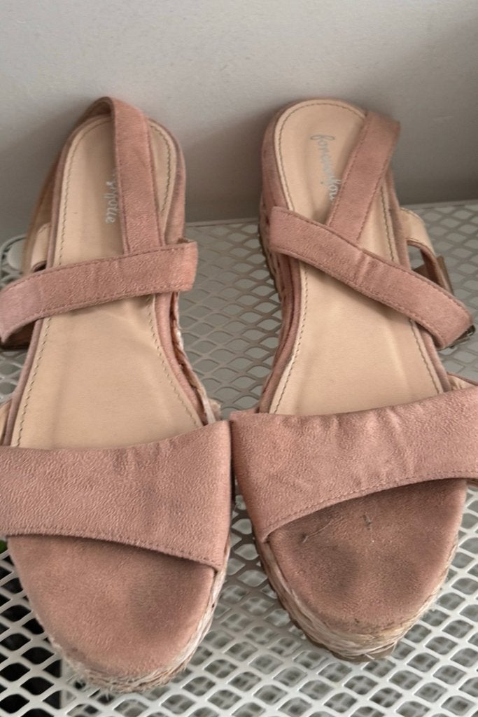 Te koop sleehak sandalen, Ophalen, Sandalen of Muiltjes, Roze, Gedragen
