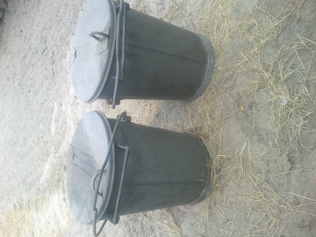 zinken vitage vuilnisemmer "weert", Ophalen, Gebruikt, 40 liter of meer, 75 – 100