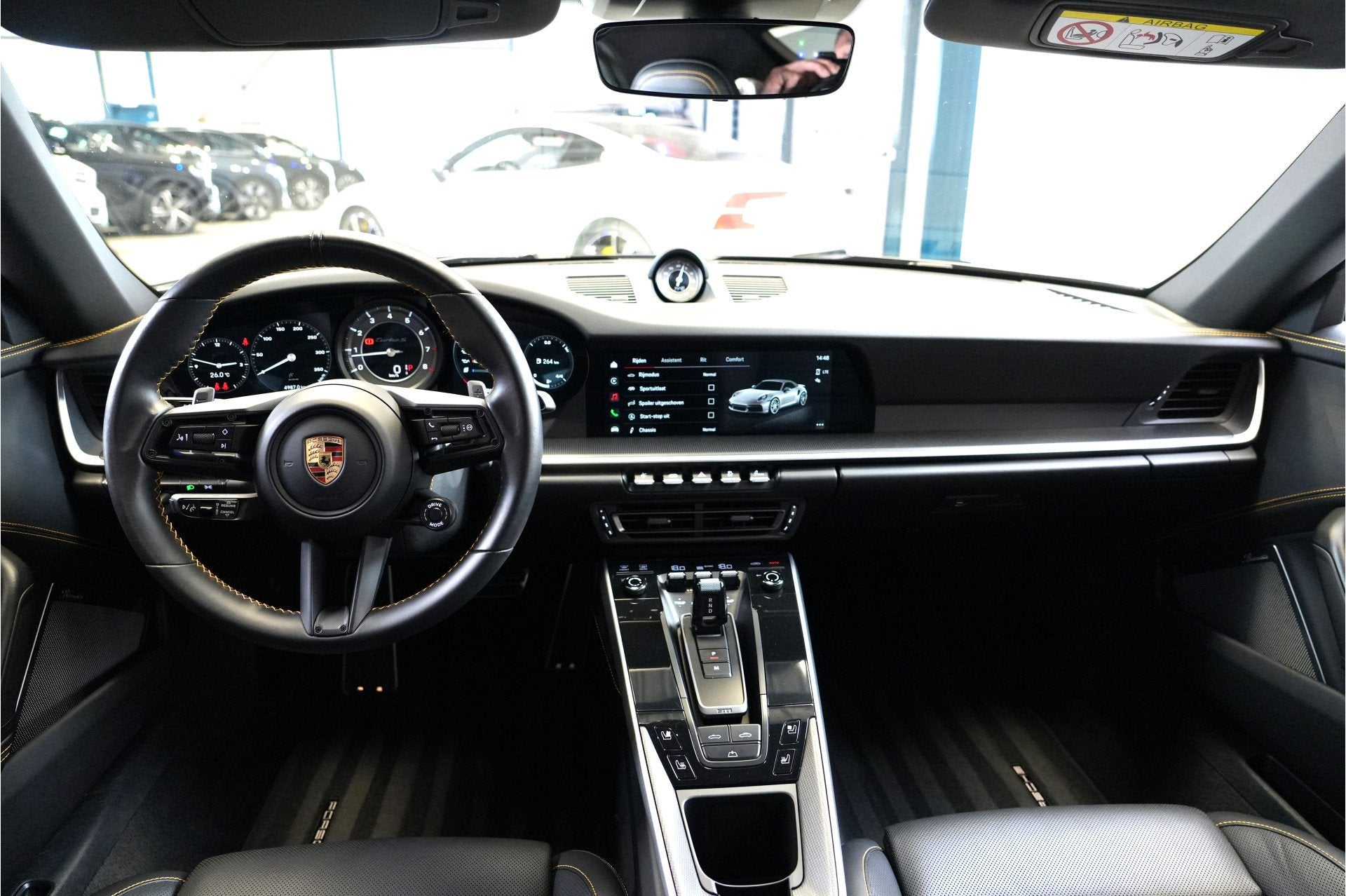 Porsche 911 Cabrio 3.8 Turbo S 478kW/650pk PDK8 SPORT DESIGN, Auto's, Automaat, Gebruikt, 4 stoelen, Zwart