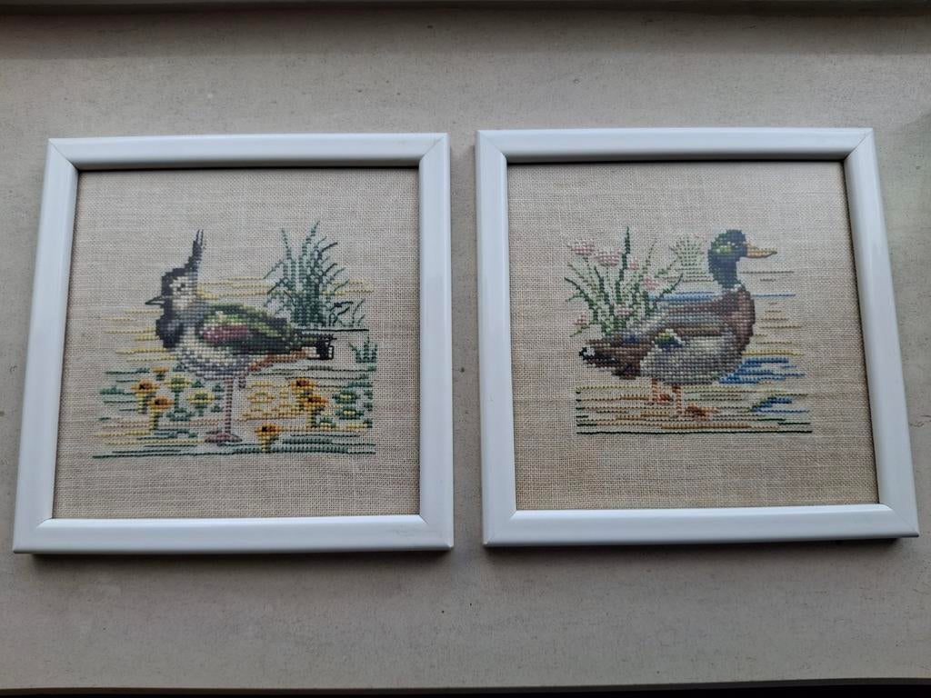Vogels geborduurd, Ophalen of Verzenden