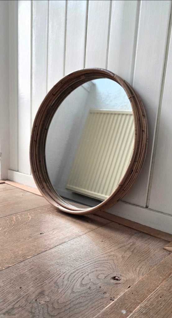 Spiegel, Ophalen, Minder dan 50 cm, Rond, Zo goed als nieuw