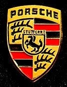Porsche schild pin-14x19 mm., Verzamelen, Speldjes, Pins en Buttons, Verzenden, Nieuw, Transport, Speldje of Pin