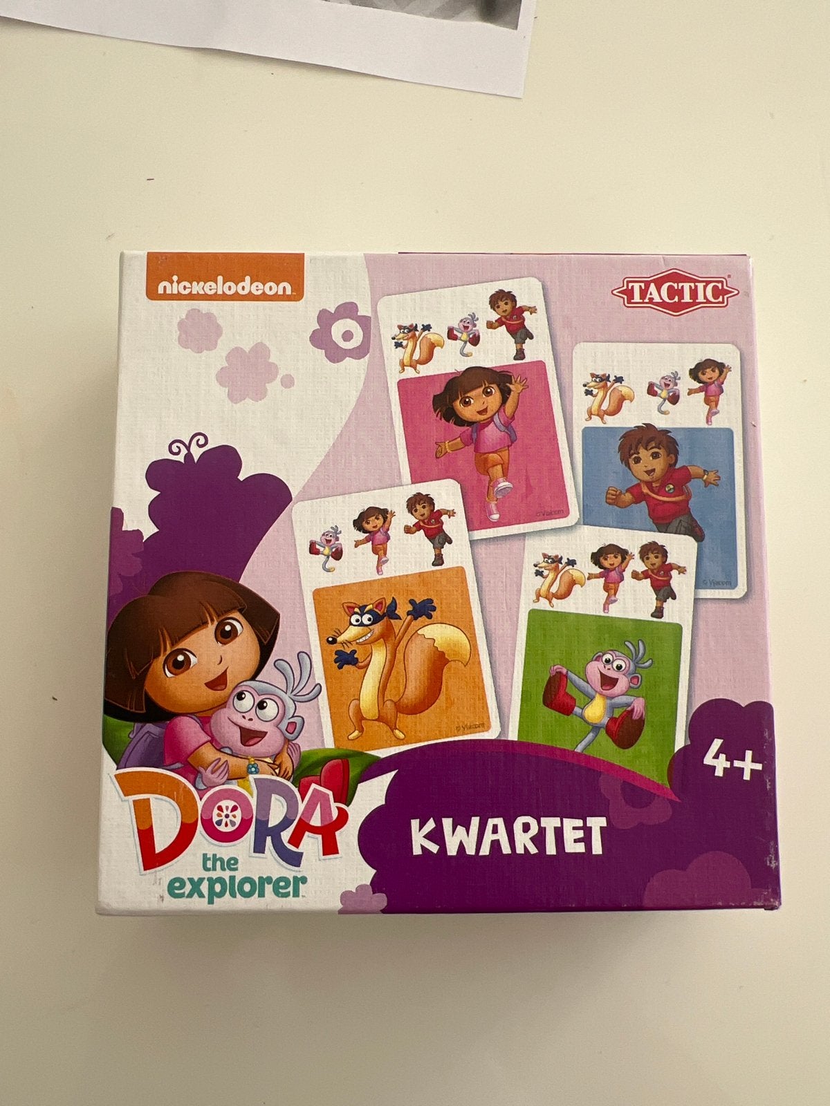 Dora the Explorer Kwartetspel - Nickelodeon Tactic, Een of twee spelers, Ophalen of Verzenden, Gebruikt