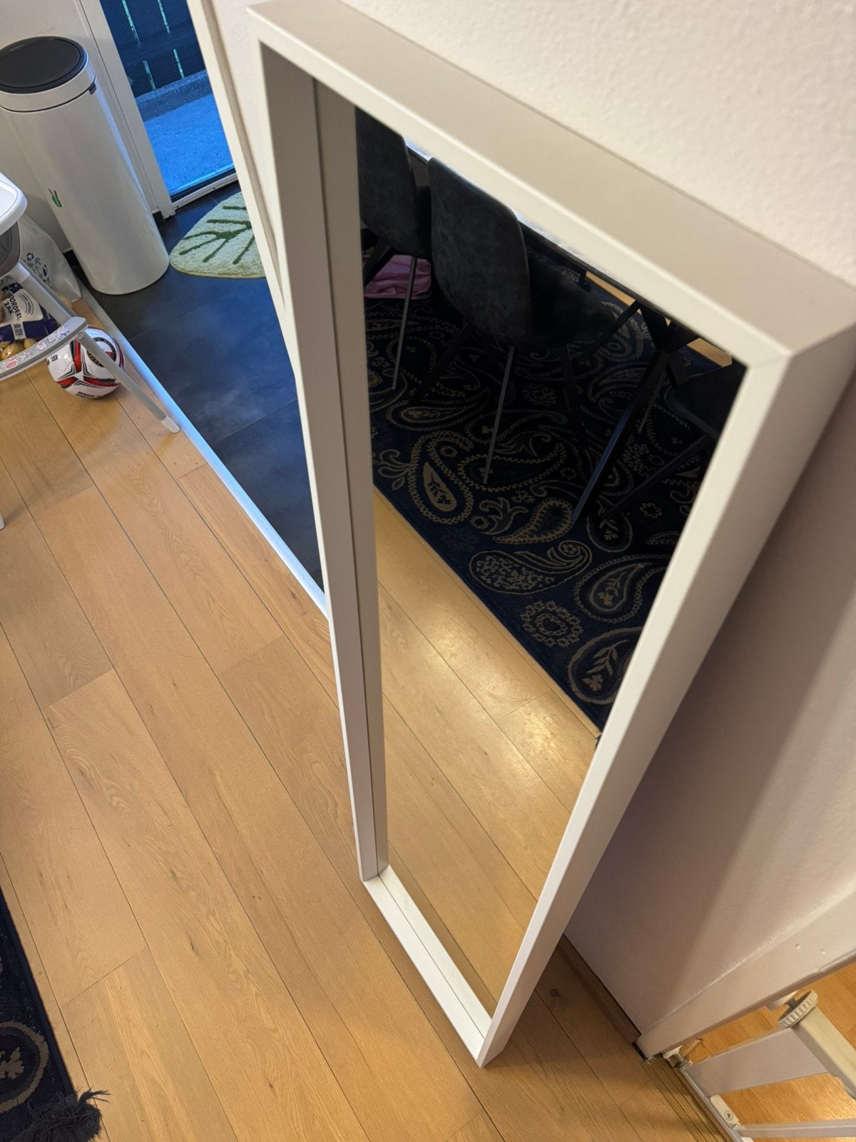 Witte Ikea Nissedal spiegel (40x150cm) zgan, Ophalen, Minder dan 50 cm, 100 tot 150 cm, Zo goed als nieuw