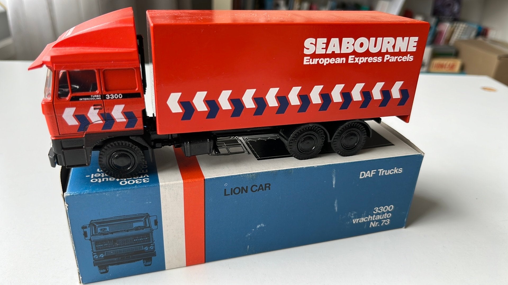 Lion Car Daf 3300 turbo intercooling  SEABOURNE mint/boxed, Ophalen of Verzenden, Nieuw, Bus of Vrachtwagen, Lion Toys