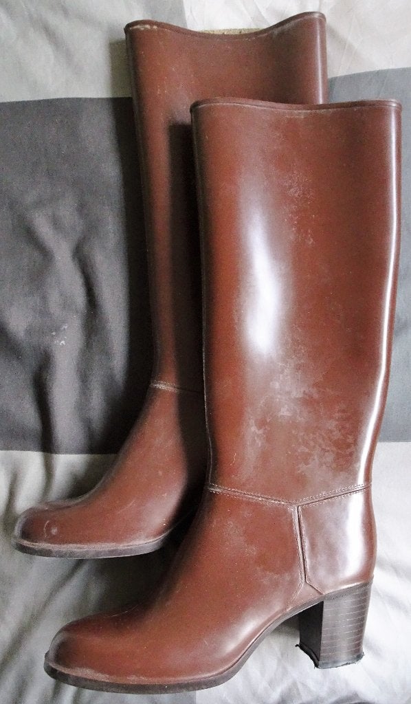 Vintage vinyl laarzen jaren 70, Kleding | Dames, Rontani, Ophalen of Verzenden, Gedragen