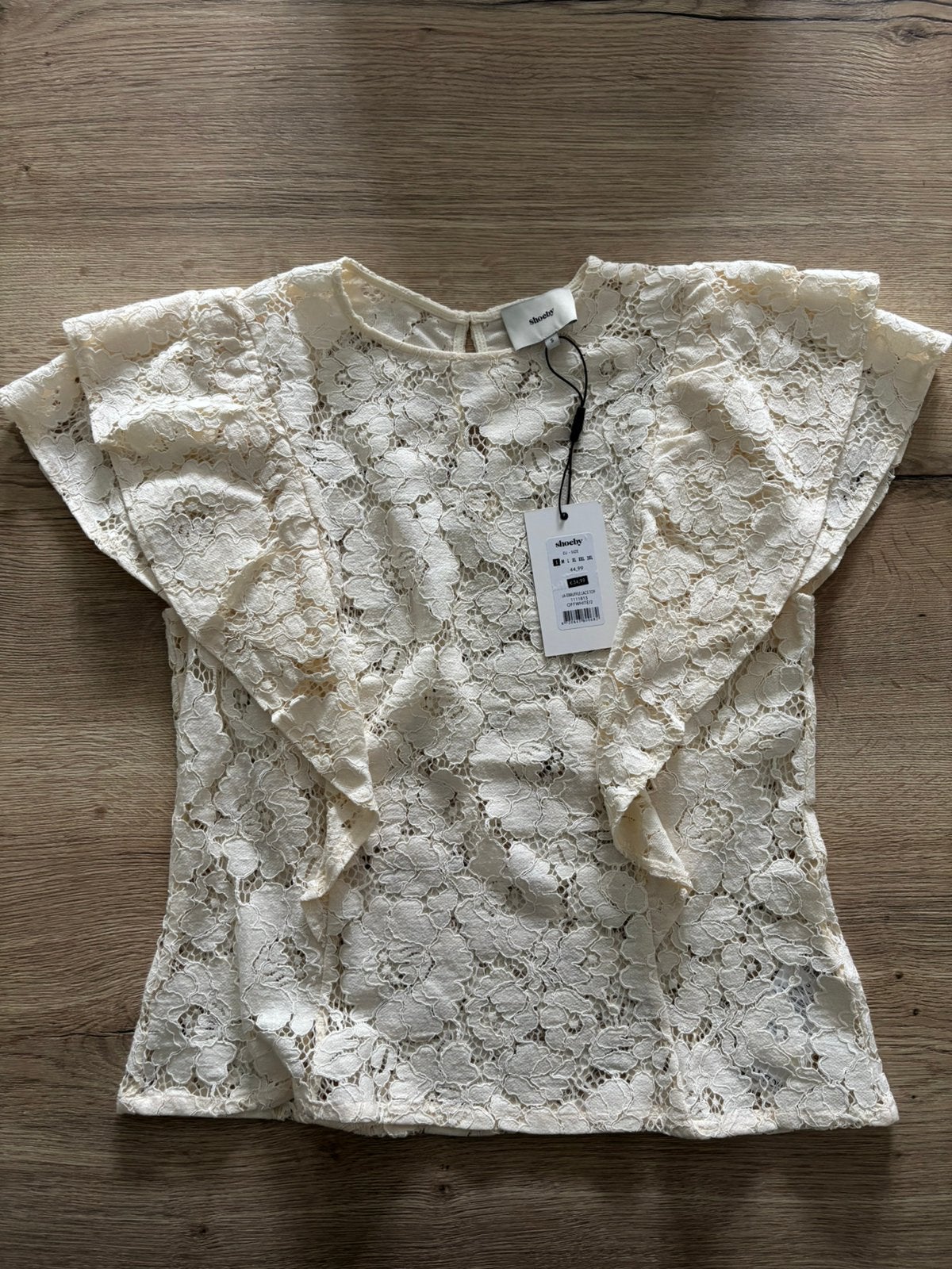 Shoeby kanten top, Kleding | Dames, Zwart, Nieuw, Ophalen of Verzenden, Korte mouw