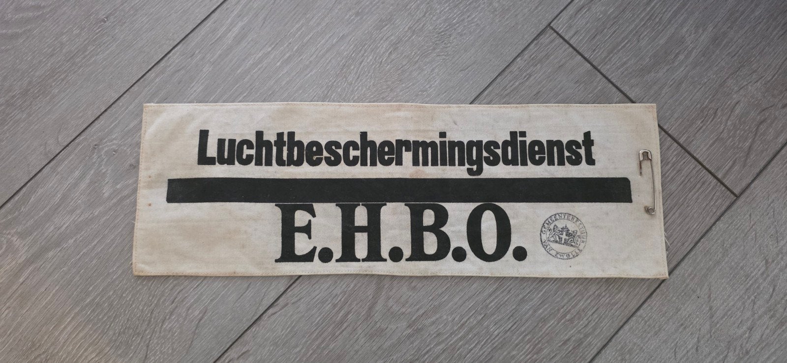 WW2 L.B.D. Luchtbeschermingsdienst E.H.B.O Armband Zwolle, Verzenden