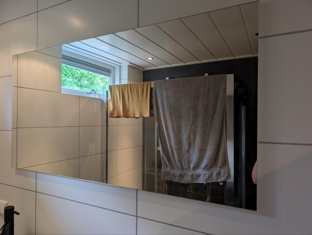 Badkamerspiegel blinde ophanging (wit), Ophalen of Verzenden