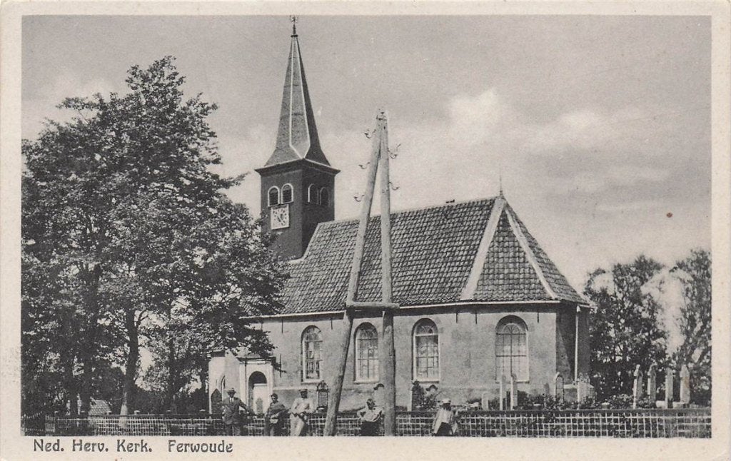 703-145-051 Ned Herv Kerk Ferwoude, Verzenden, Voor 1920, Friesland
