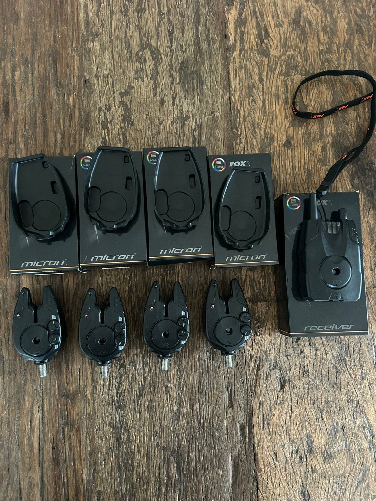 Fox micron mx 4+1 setje zgan incl 4 indicators, Watersport en Boten, Hengelsport | Karpervissen, Ophalen of Verzenden, Zo goed als nieuw