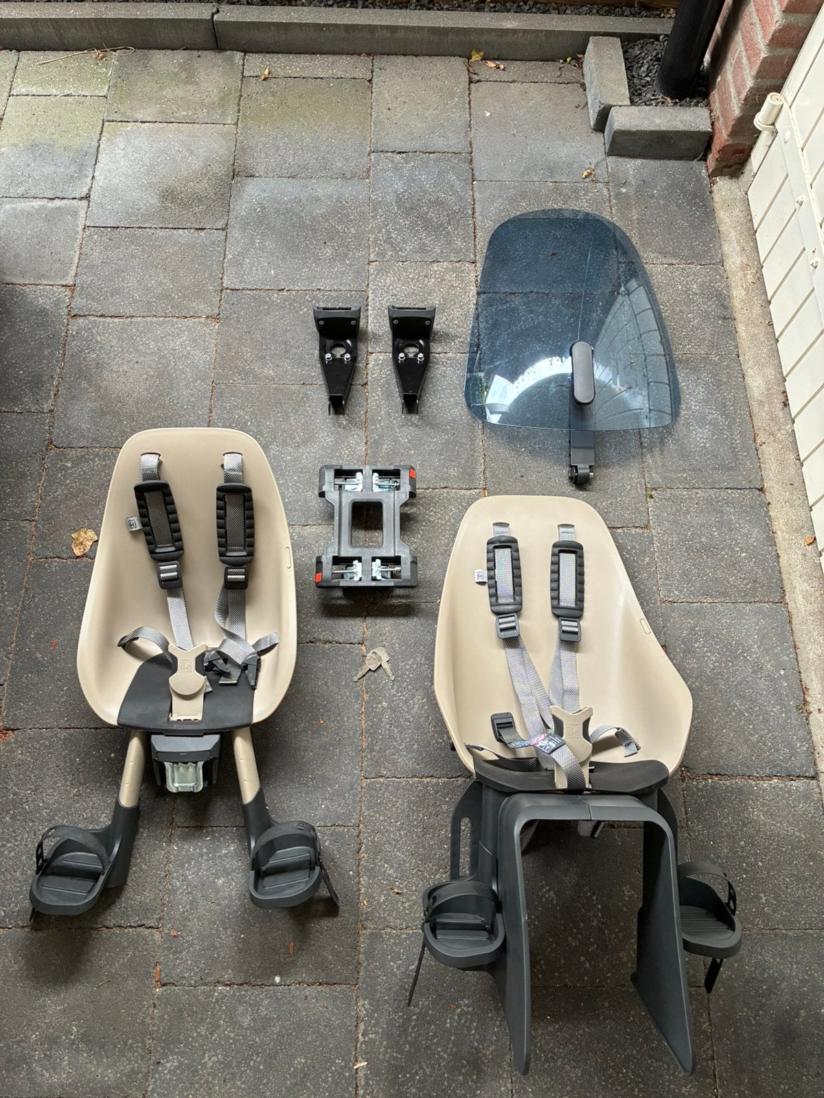 Nieuwe fietsstoeltjesset Urban Iki Beige, Ophalen of Verzenden, Nieuw