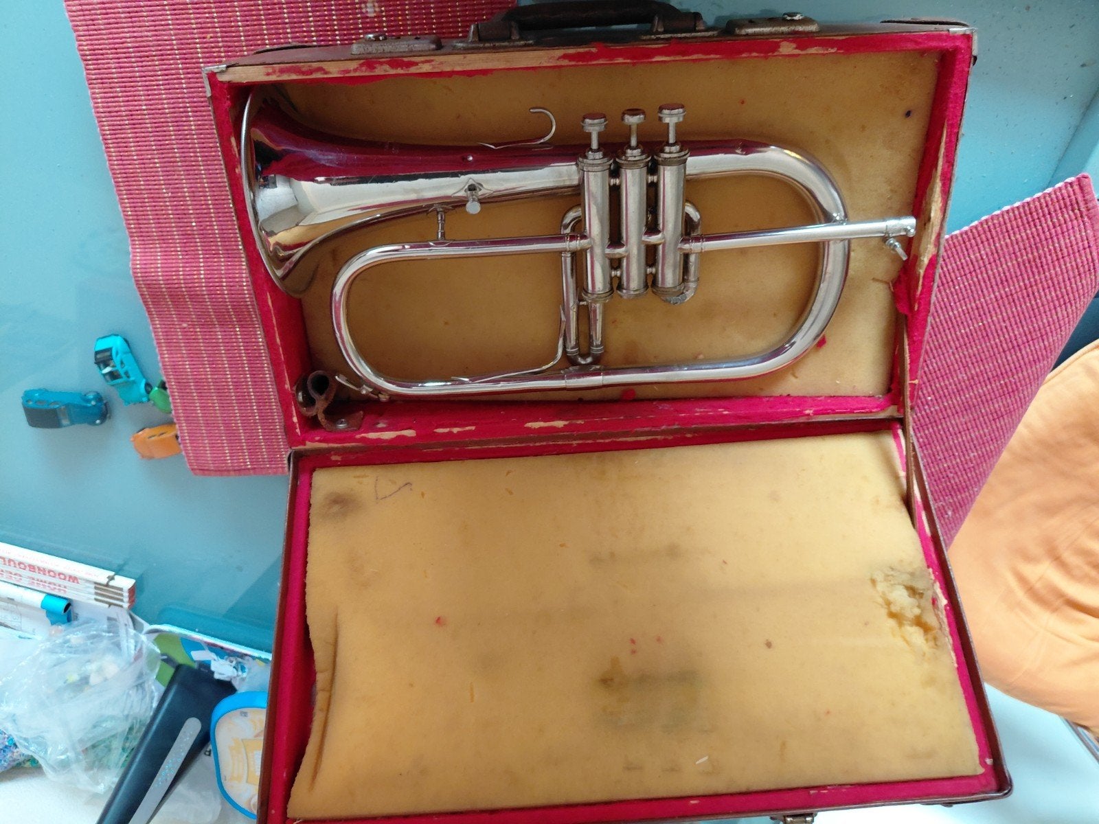 Vintage Besson Excellence Bugel met Koffer, Muziek en Instrumenten, Ophalen of Verzenden, Gebruikt, Overige typen, Met koffer