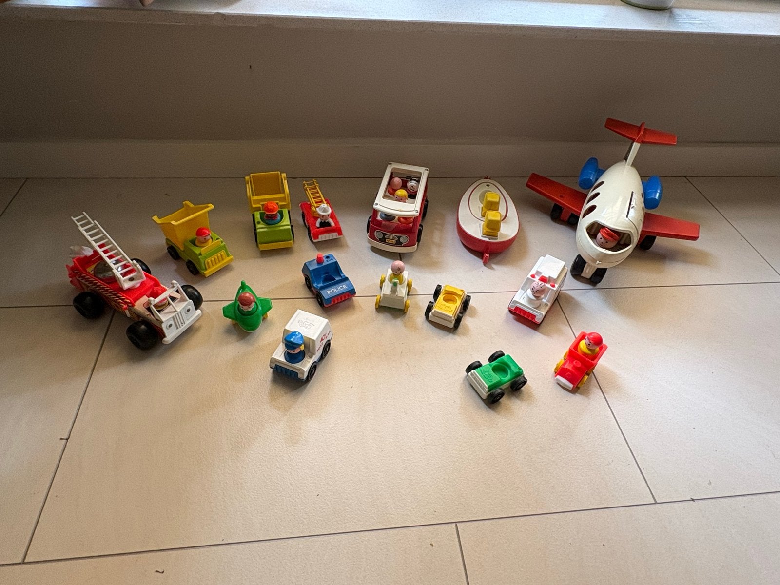 Grote collectie vintage Fisher-Price  voertuigen, Ophalen of Verzenden, Gebruikt