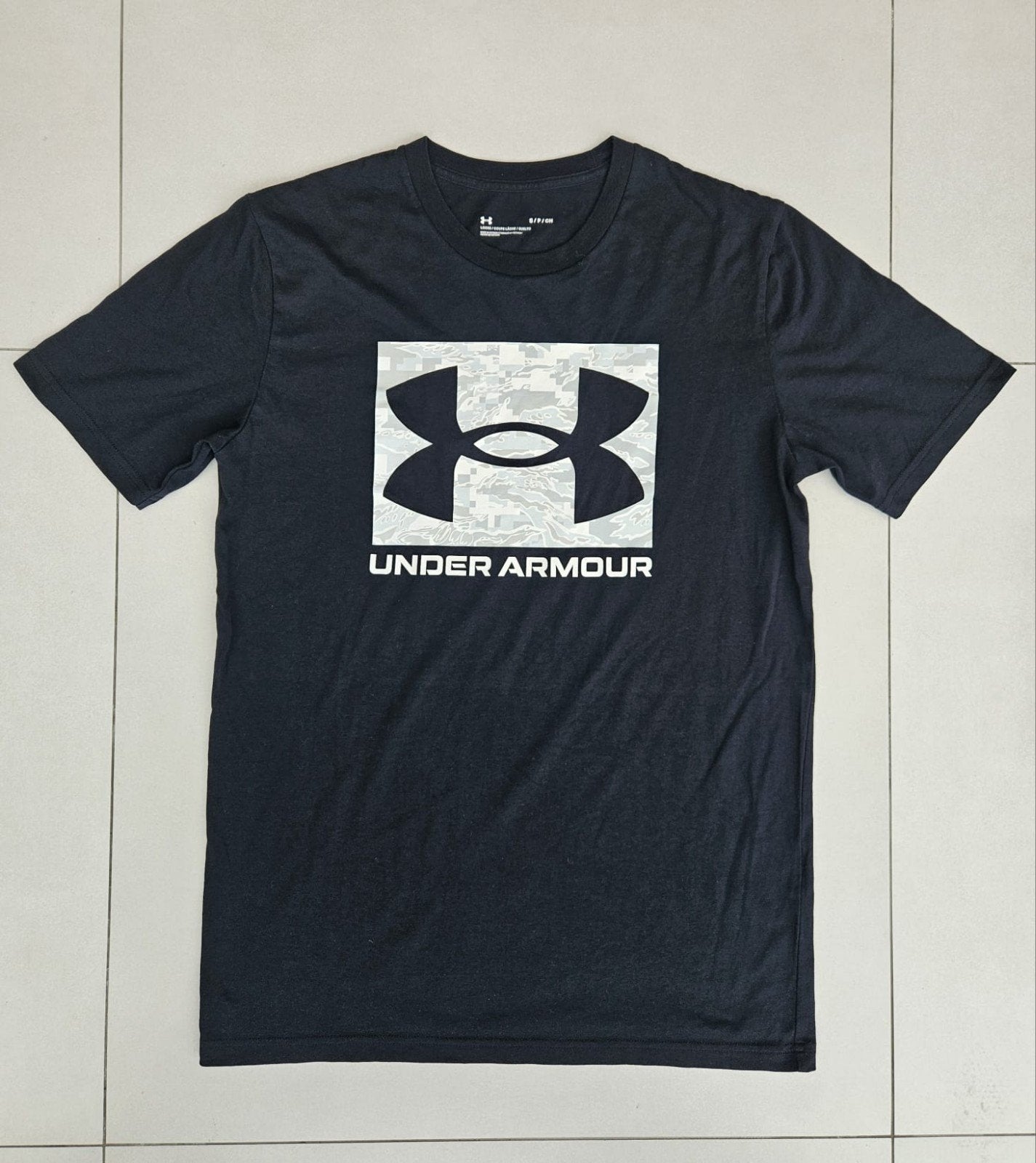 Under Armour T-Shirt Zwart Camo Logo Maat S, Verzenden, Zwart, Under Armour, Nieuw