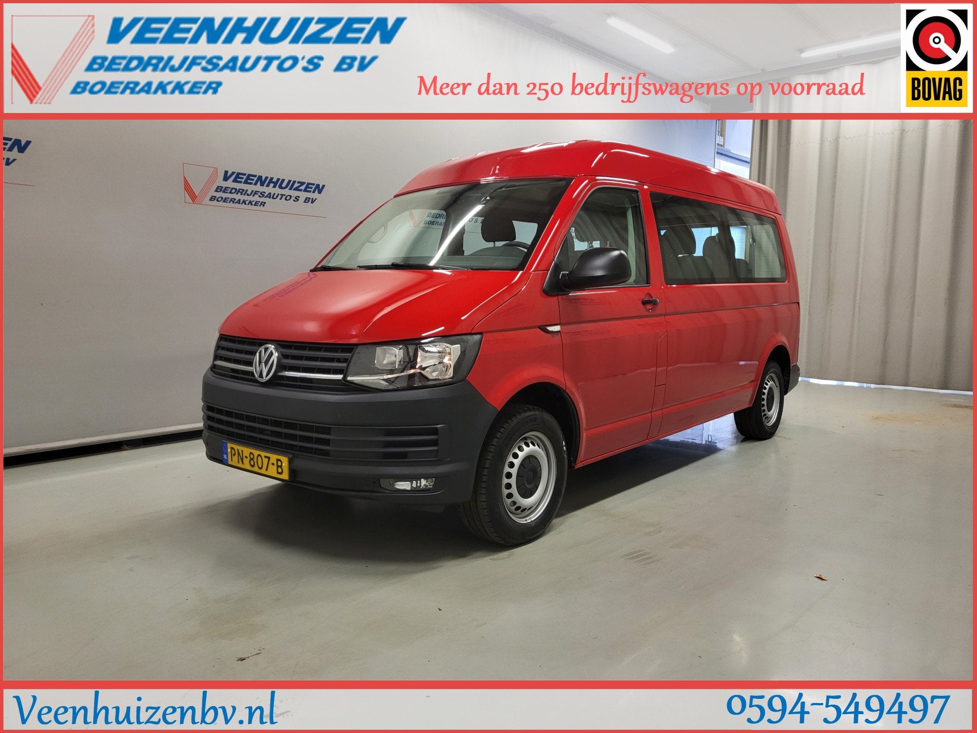 Volkswagen Transporter Kombi 2.0TDI L2/H2 8-Personenbus Auto, Gebruikt, 150 pk, 255 €/maand, 2500 kg