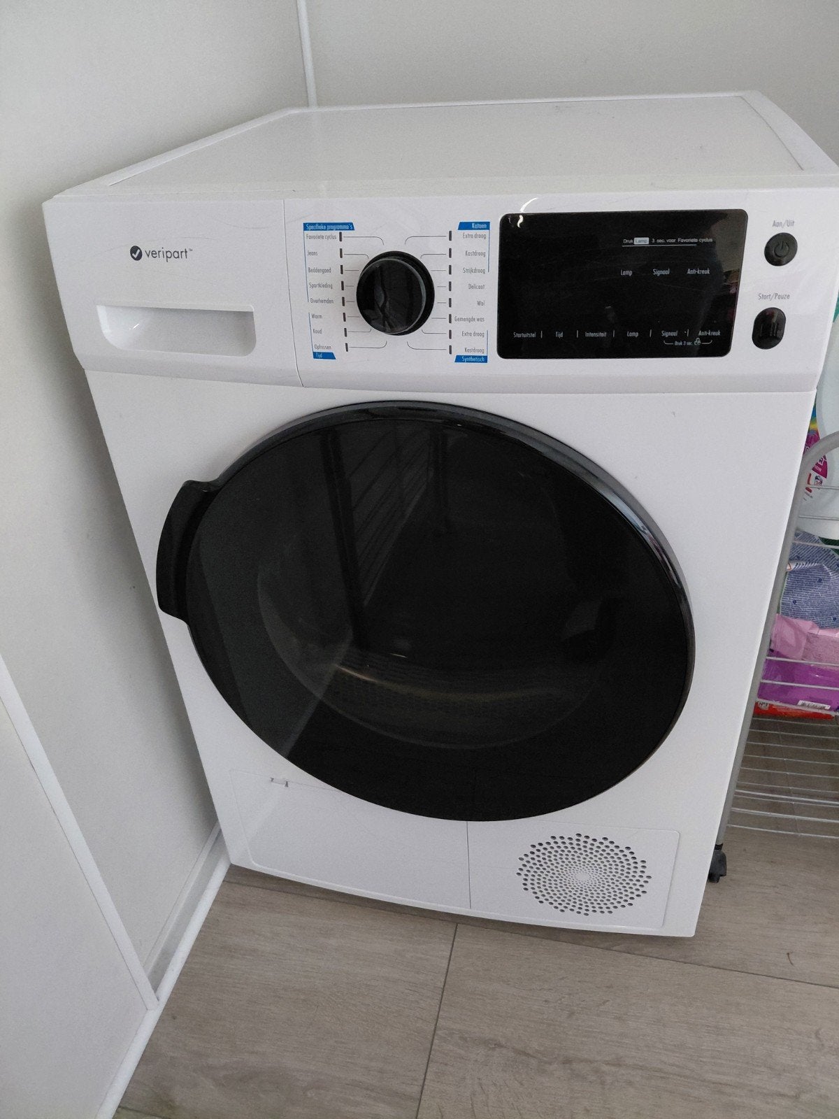 Veripart Condensdroger - warmtepomp, grote trommel., Ophalen of Verzenden, Zo goed als nieuw, 85 tot 90 cm, 1200 tot 1600 toeren