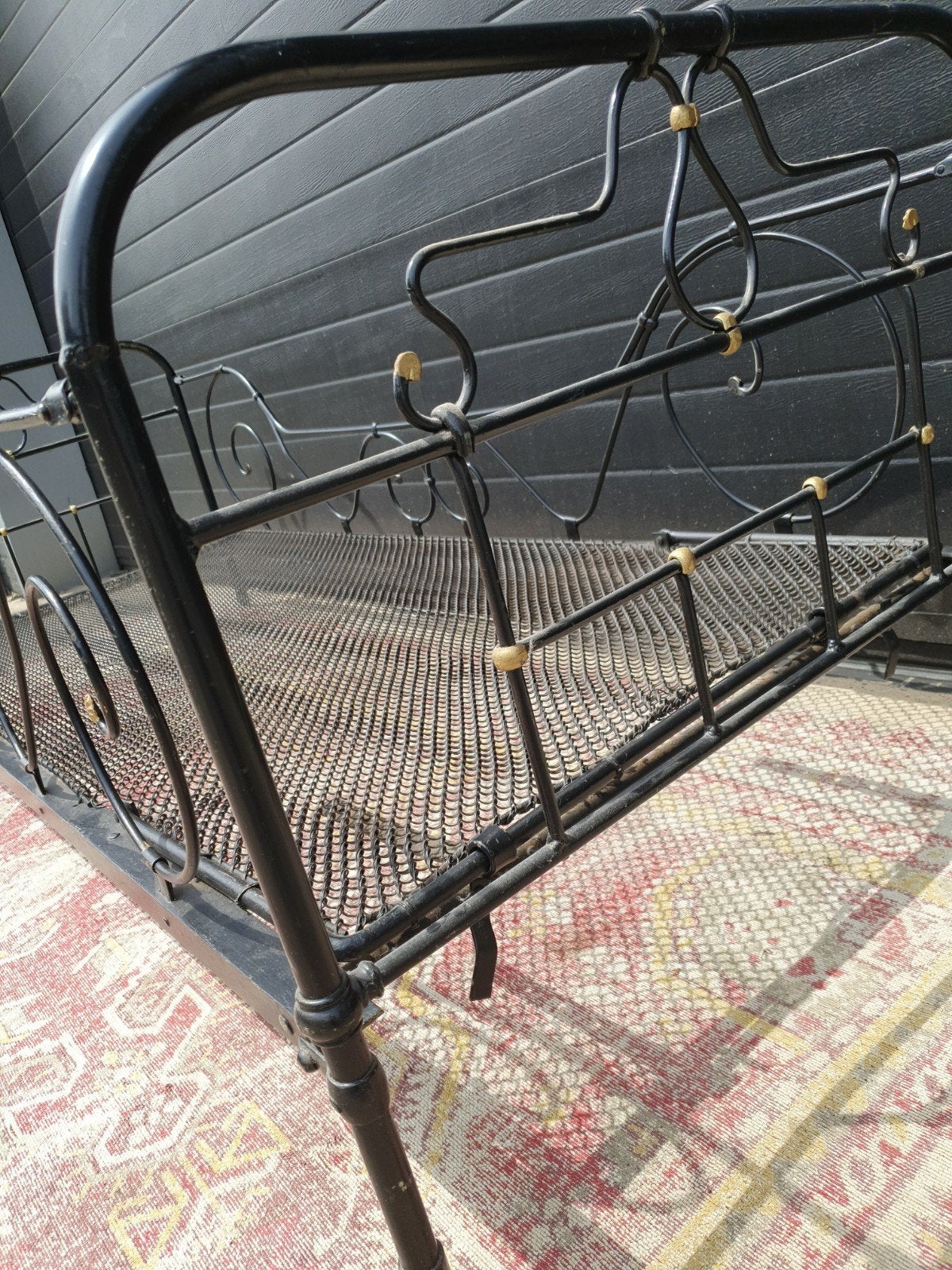 brocant smeedijzeren bed, Antiek en Kunst, Ophalen