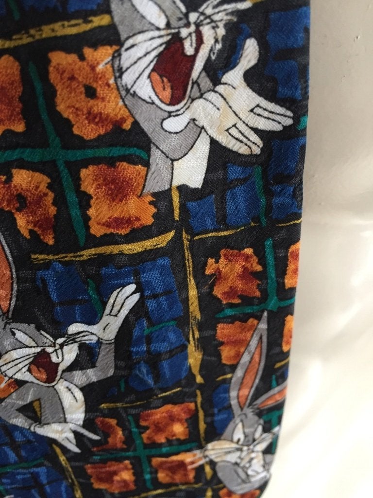 Looney tunes warner bros bugs bunny stropdas(2B23), Tweedehands verkoop, Tweedehands verkoop, Ophalen of Verzenden, Gedragen