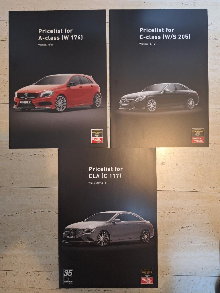 Mercedes Brabus Priclist A-klasse C-klasse CLA, Ophalen of Verzenden, Zo goed als nieuw, Mercedes