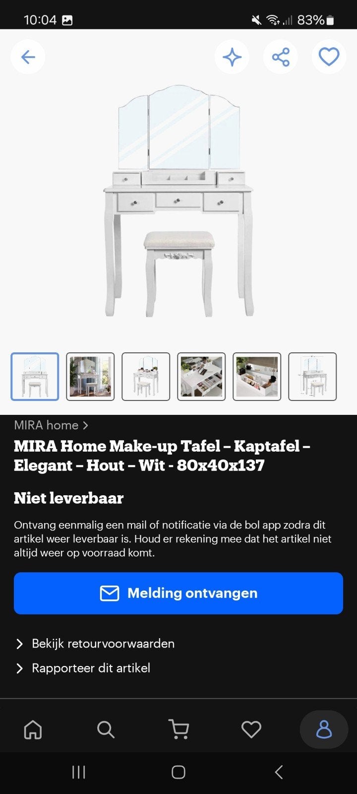 Make up tafel kaptafel wit, Ophalen, Zo goed als nieuw, 50 tot 100 cm, Minder dan 100 cm