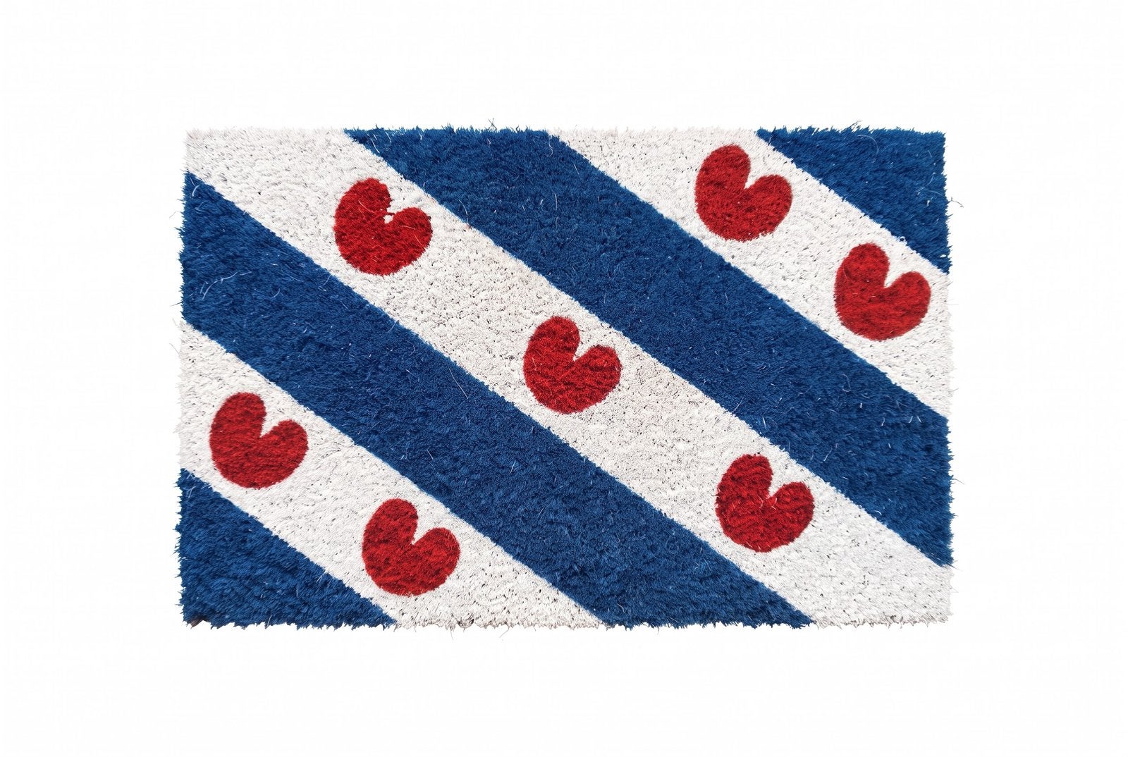 Deurmat Friese Vlag / Fryske Flagge 60x40 cm – Kokosvezel, Tuin en Terras, Ophalen, ., Nieuw, Droogloopmat