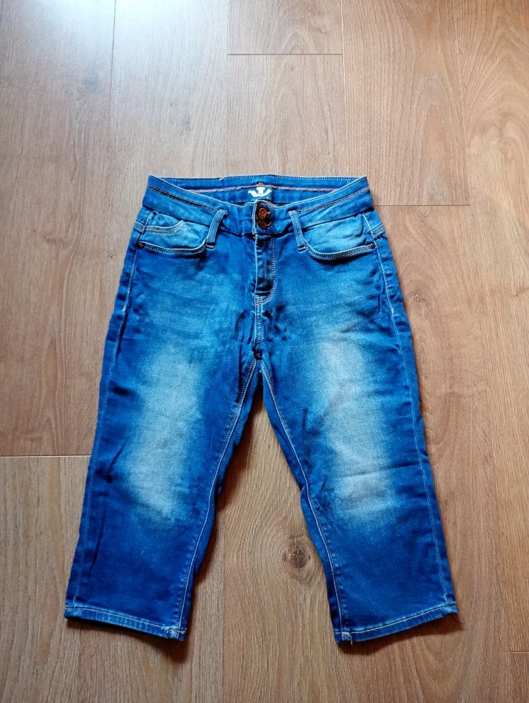 Mooie blauwe 3/4 spijkerbroek mt M Tripper, Kleding | Dames, Spijkerbroeken en Jeans, Blauw, Ophalen of Verzenden, Zo goed als nieuw