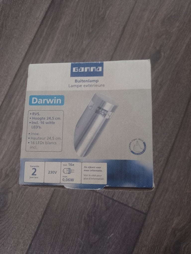 Gamma Buitenlamp-LED-RVS-Nieuw in doos, Minder dan 50 watt, Wandlamp, Nieuw, Ophalen of Verzenden