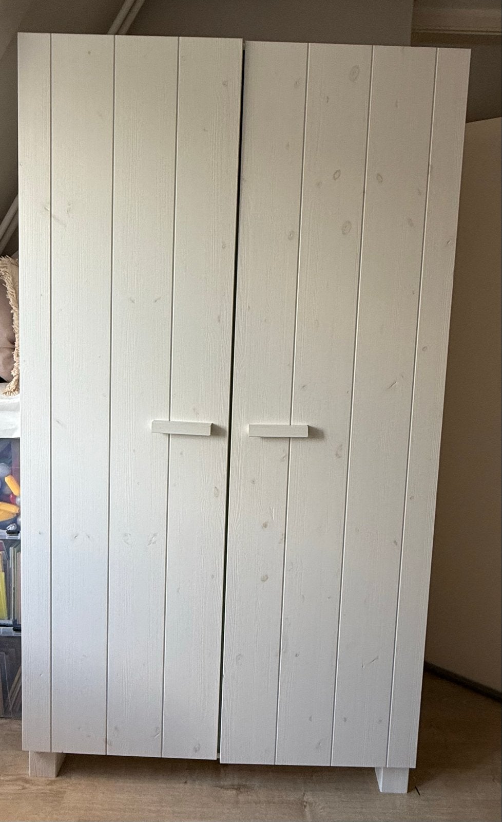 WOOOD Essentials Dennis kast grenen WIT, Ophalen, Gebruikt, 50 tot 100 cm, 150 tot 200 cm