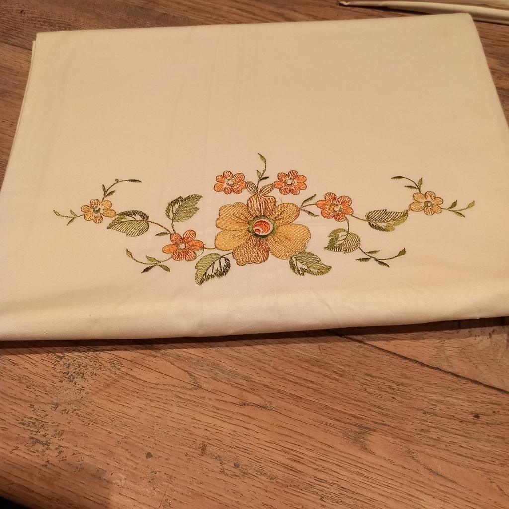Brocant laken Bruidskeuze De Luxe graslinnen 150x250 cm, Ophalen of Verzenden